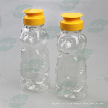 Bear Shape Plastic Honey Jar with Silicone Valve Cap (PPC-PHB-73)